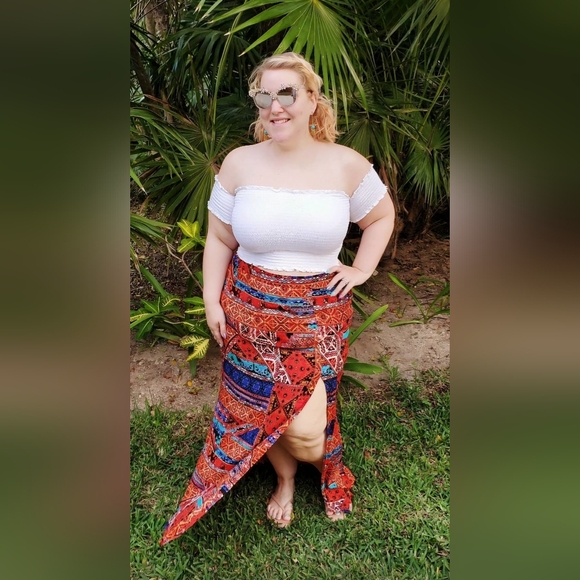 🩷5/$25🩷 Forever21 Vibrant Island Maxi Skirt, Plus Size 2X - Picture 2 of 8